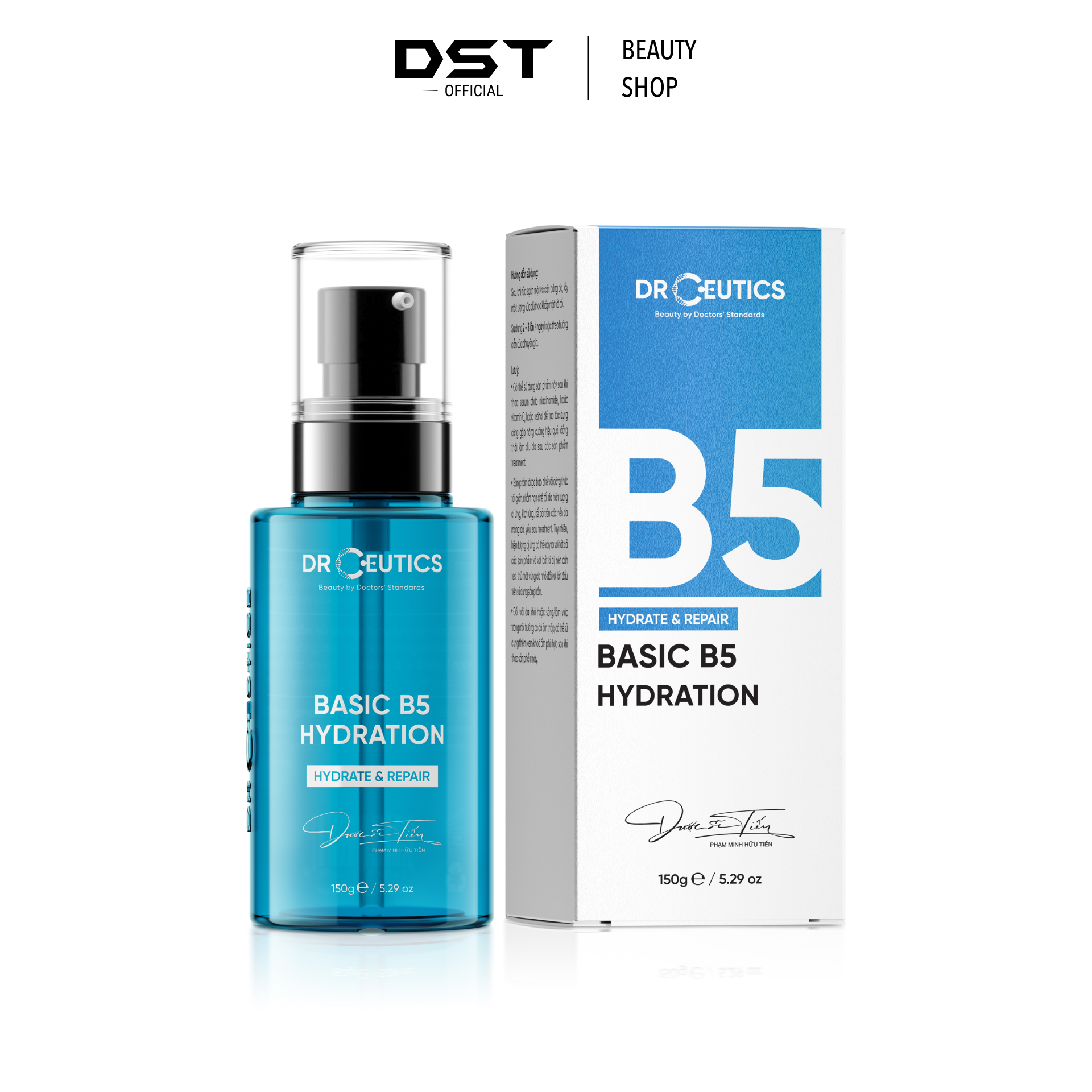 Tinh Chất B5 Basic Hydration 5% DrCeutics Cho Da Dầu Mụn LIMITED VERSION