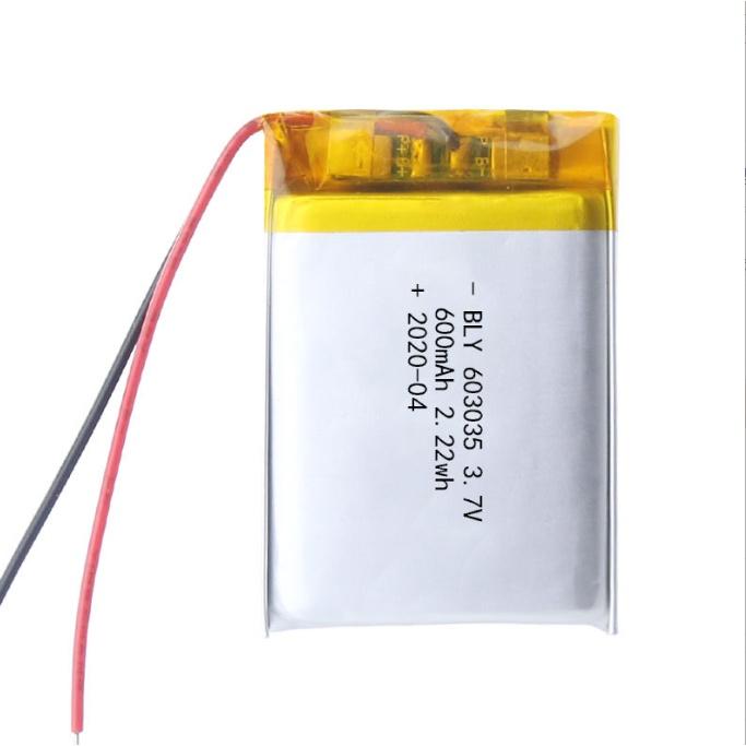 Pin Sạc Lithium Polymer 603035 600mah Cho tai nghe,loa Mp3 MP4 MP5 GPS PSP Bluetooth hàng mới