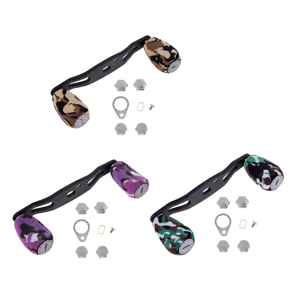 Carbon Fiber Fishing Reel Handle DIY for Baitcasting Reel Replacement Yellow