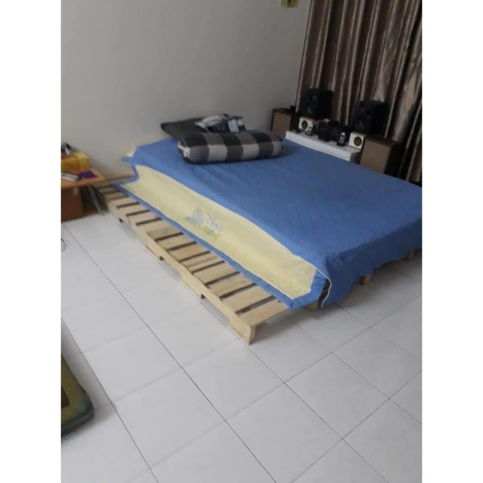 Giường Ngủ Pallet Gỗ Thông Homefil [Sale Toàn Quốc]+[Sỉ Toàn Quốc]+Hàng Xuất Khẩu + Giường Gỗ Cho Homestay