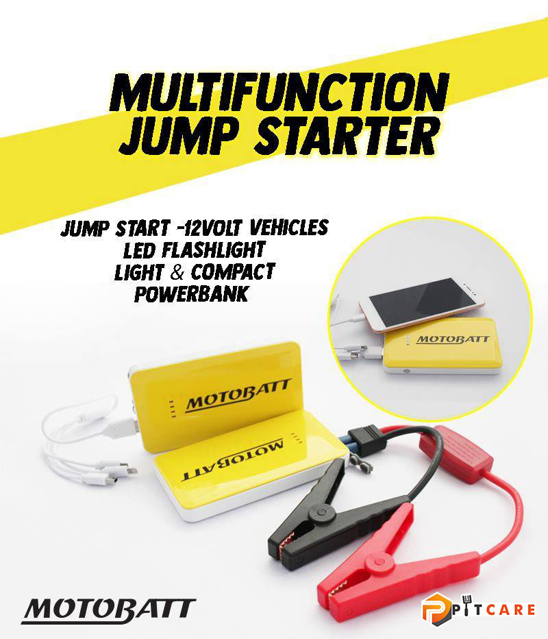 Bộ Kích Bình Ắc Quy Kết Hợp Sạc Dự Phòng MotoBatt Jump Starter Chính Hãng US Bảo Hành 6 Tháng