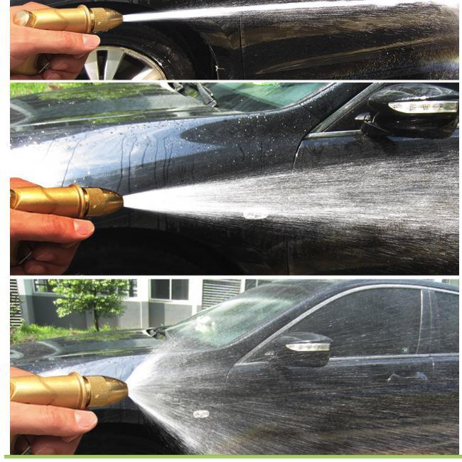 Vòi tưới cây rửa xe️️Evoucher Bộ dây và vòi xịt tăng áp lực nươc gấp 3 lần loại 10m 206716 - dây vàng