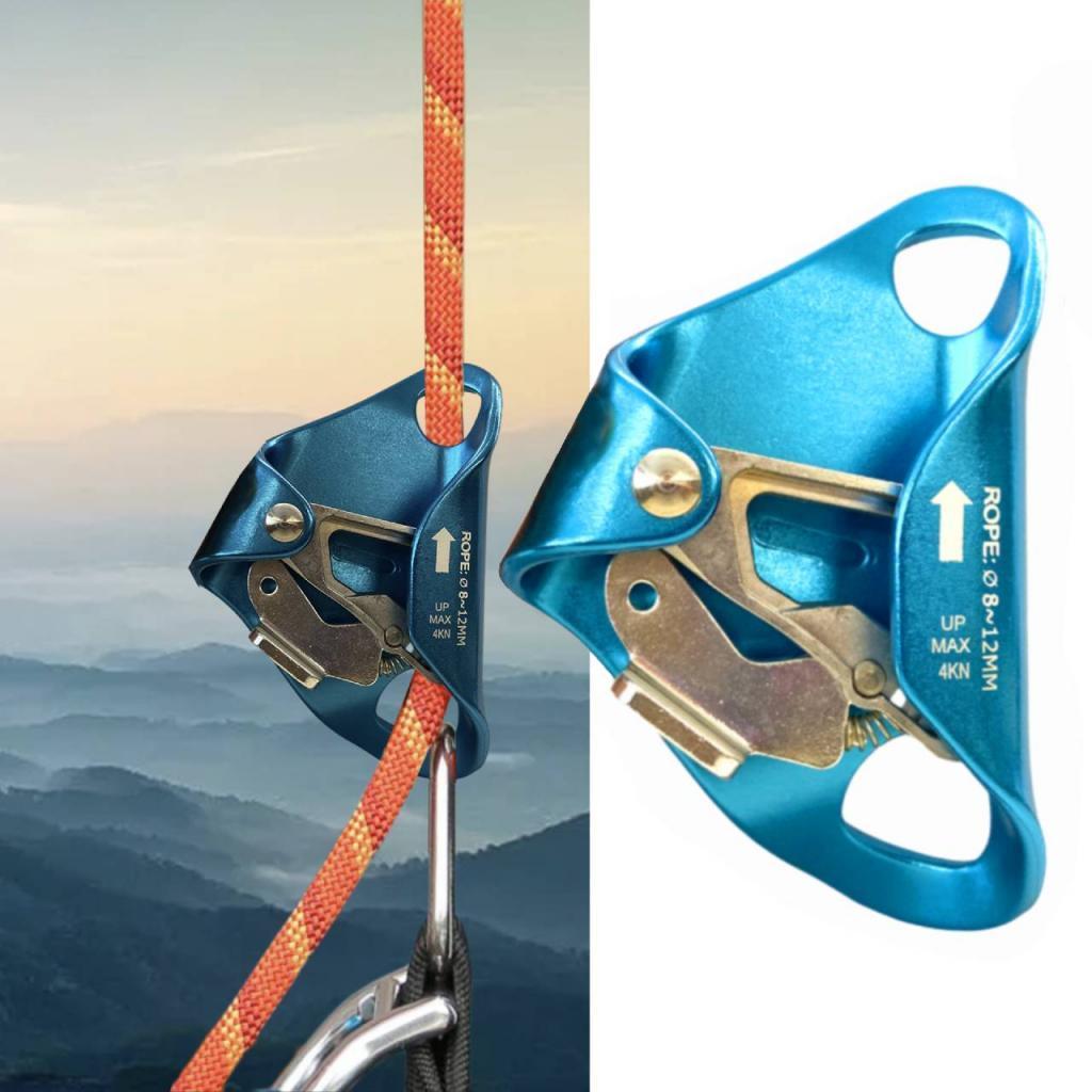 Rock Climbing Chest Ascender Hand Ascender Ascending Rigging Clamp Vertical Climbing Rope Protection for 8-12MM Rope, Outdoor Exploration