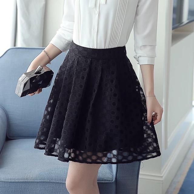Chân váy 2 lớp ren đẹp có sẵn