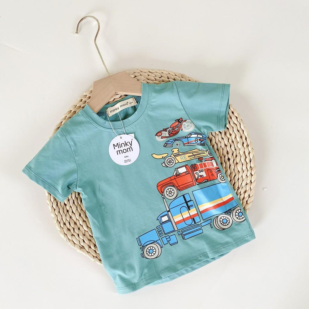 SALE !!! ÁO CỘC TAY CHẤT COTTON 100% HOẠ TIẾT XE VÀ KHỦNG LONG CHO BÉ