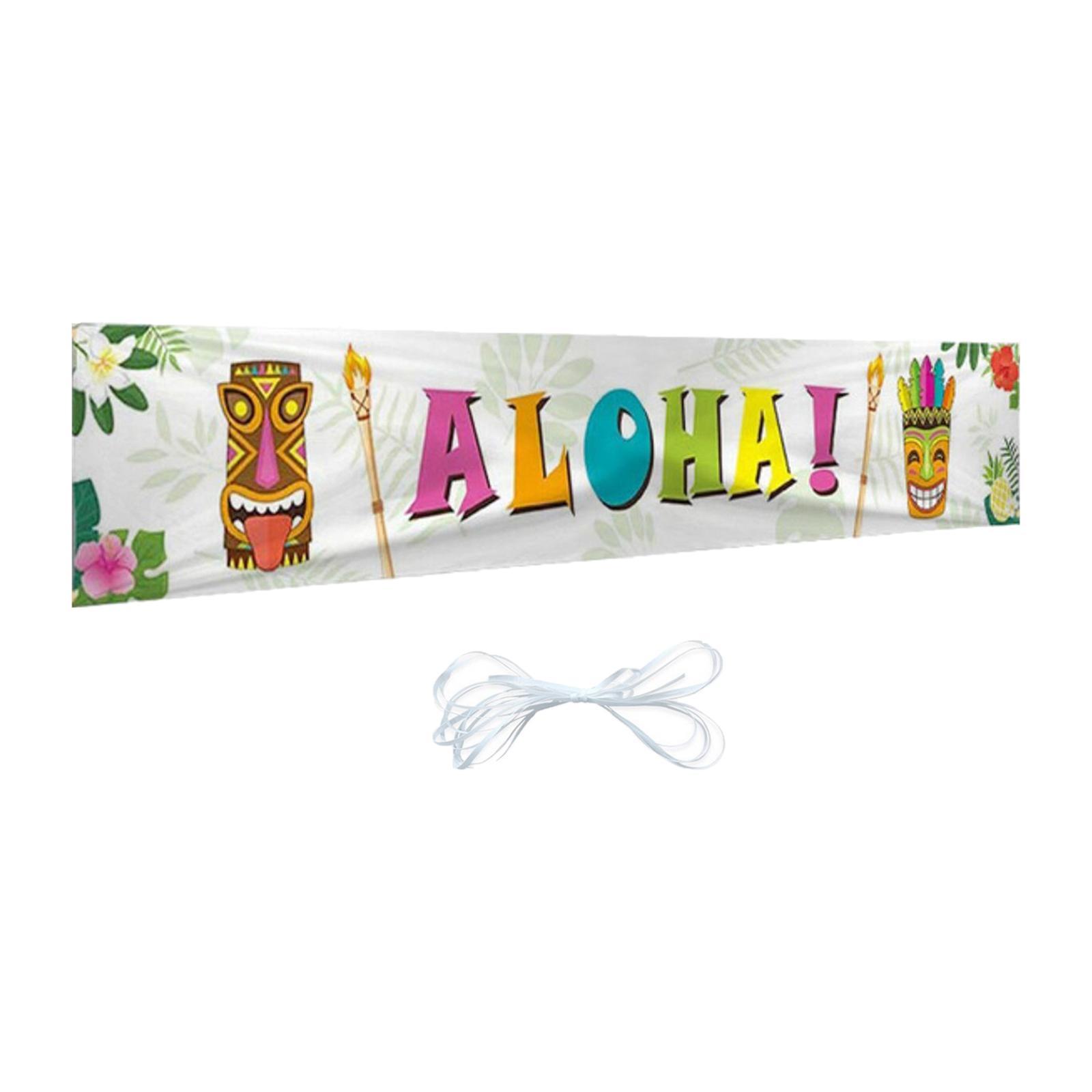 Door Banner Sign Luau Party Decoration Hanging Banners Wall Hanging Ornament Porch Sign Welcome Sign for Party Room Door Wall