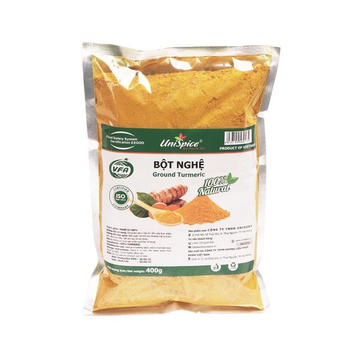 Bột nghệ UniSpice Túi- Gia vị tự nhiên. Bột nghệ cao cấp từ thiên nhiên