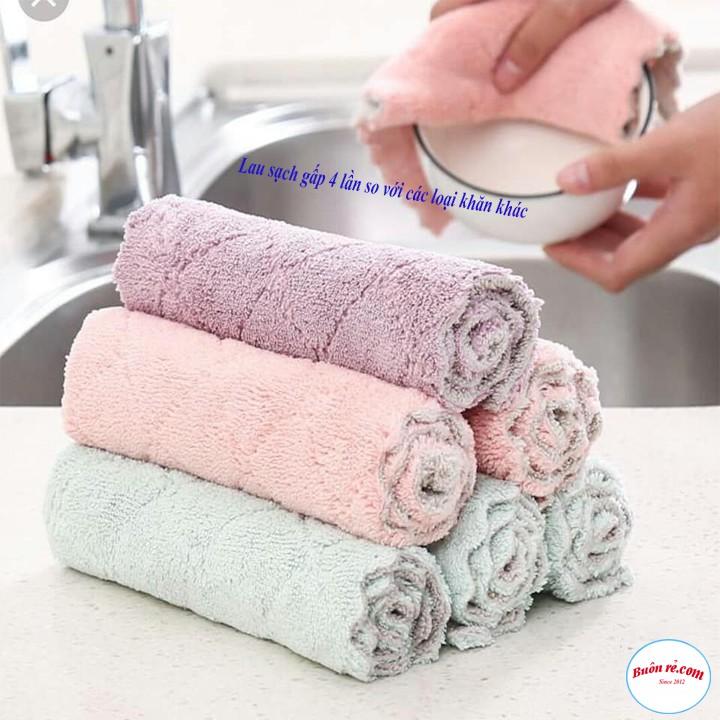 SỈ 100 KHĂN LAU BẾP ĐA NĂNG - LAU CHÌU BỤI BẨN HIỆU QUẢ br00361