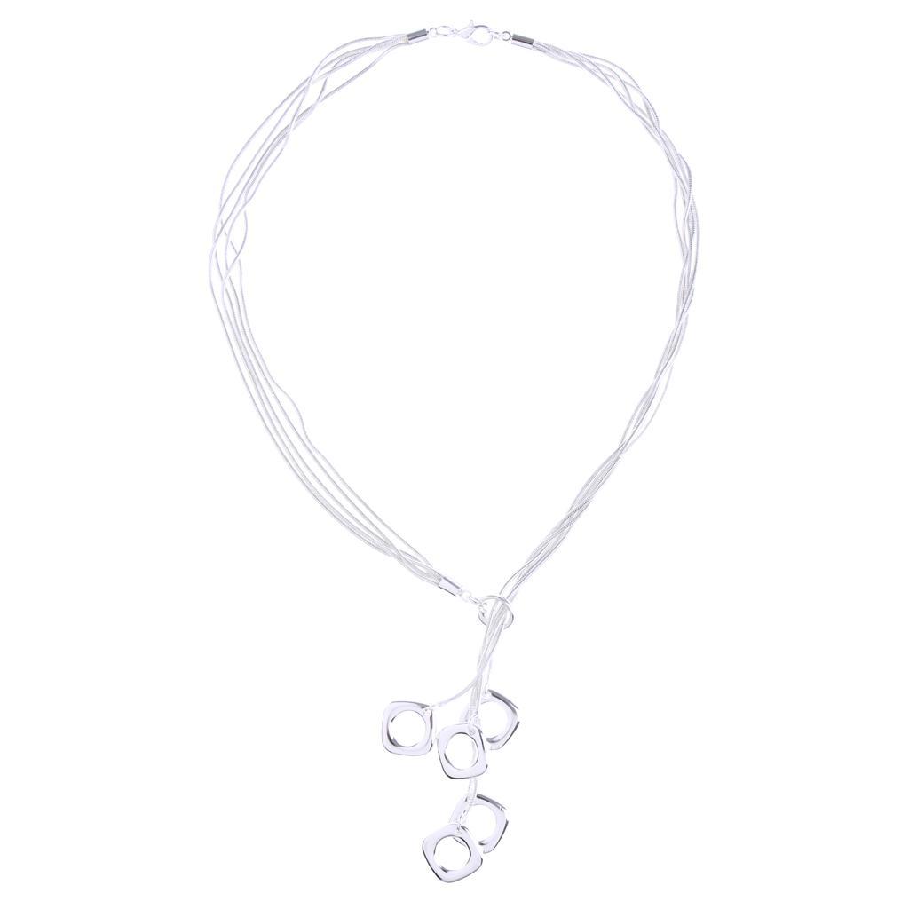 Punk  Alloy Multilayer Long Necklace Snake Chain Tassel Pendant