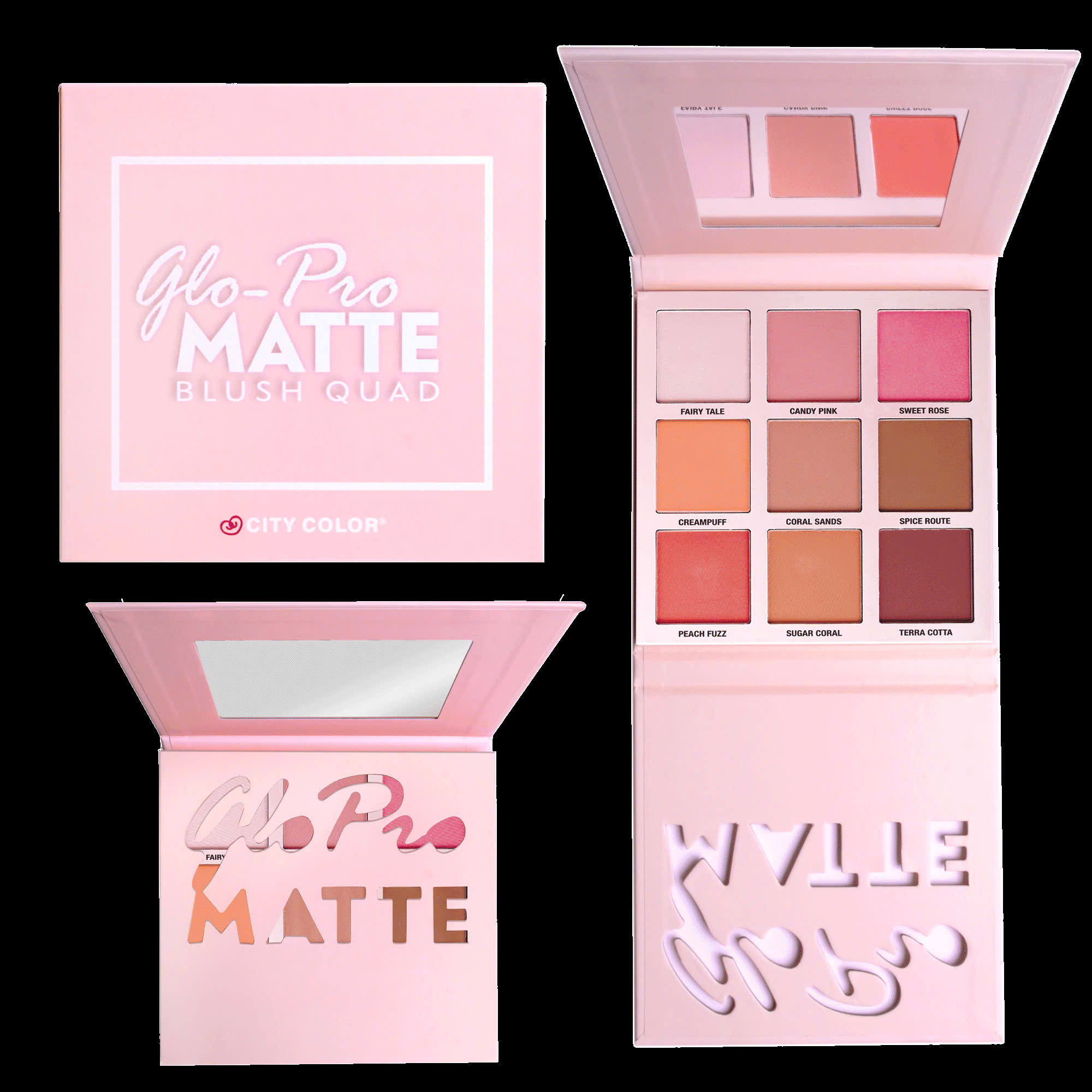 Má hồng CITY COLOR Glo-Pro Matte  9 ô