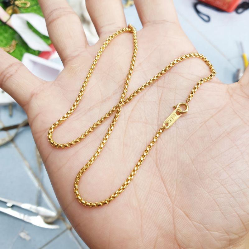 Dây chuyền ống vuông 2mm titanium cho Trẻ em - Dùng tắm rửa thoải mái không đen