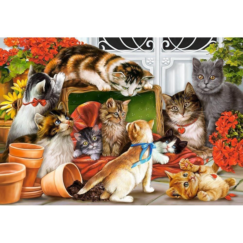 Xếp hình puzzle vui chơi của những chú mèo 1500 mảnh CASTORLAND C-151639