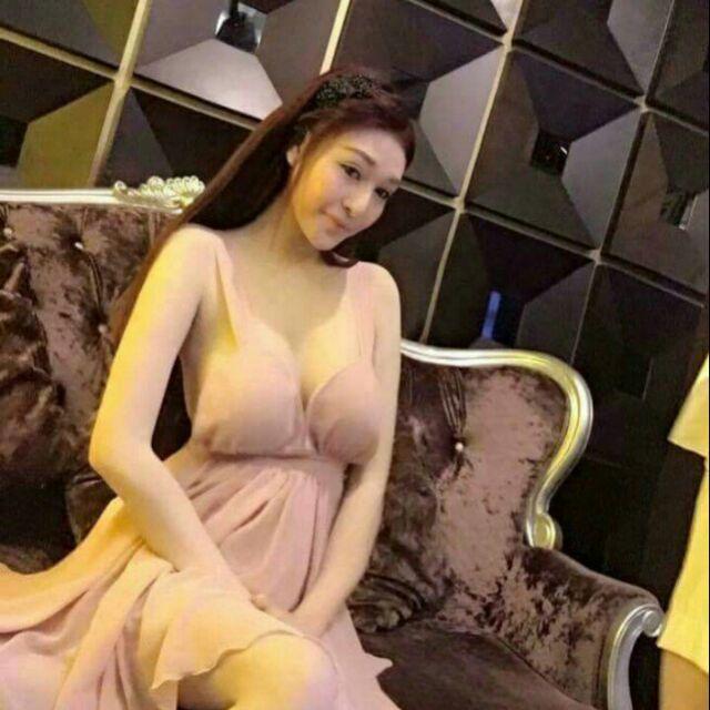 Đầm xòe 2 dây cúp ngực