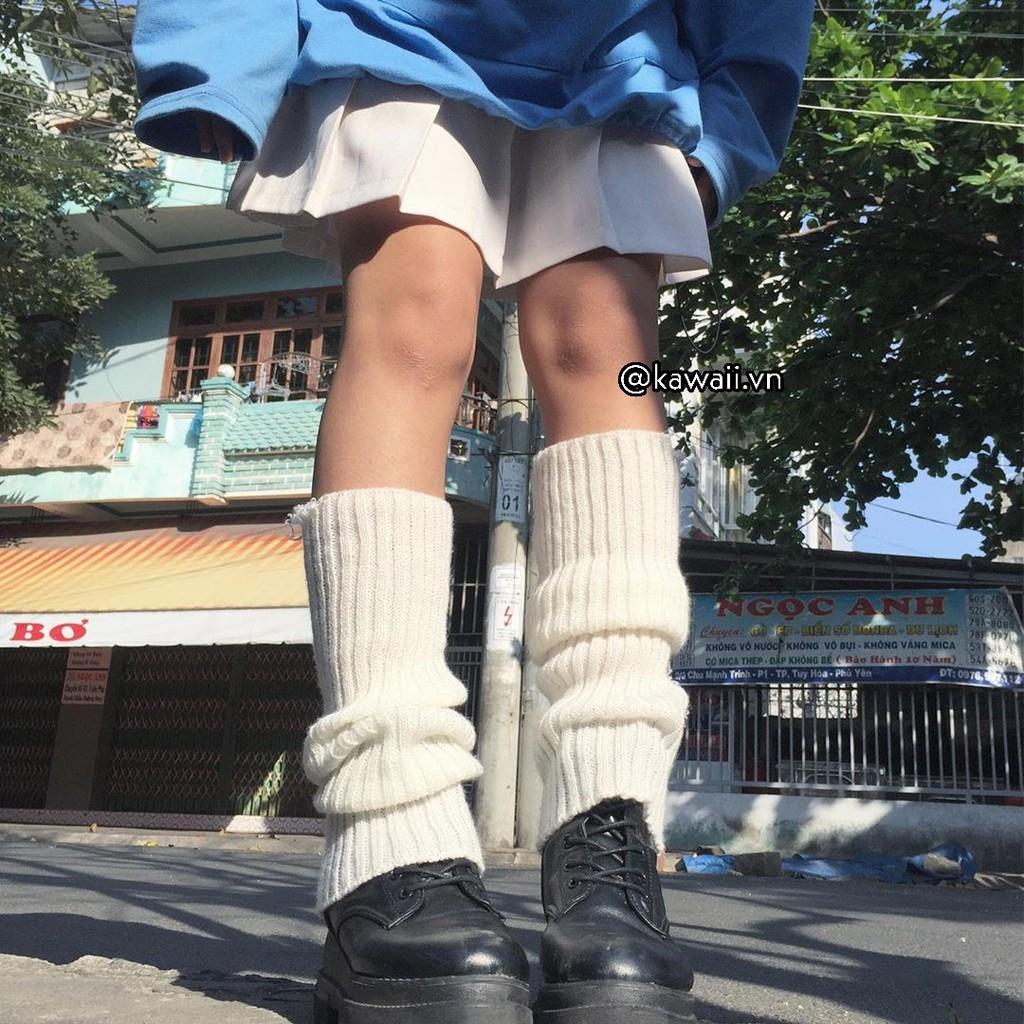Long knit SOCKs - Vớ dài đến đầu gối phong cách Nhật Bản