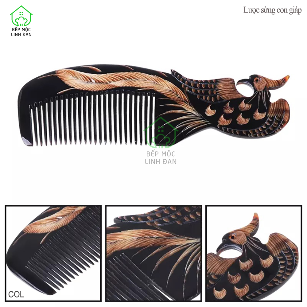 Lược 12 Con Giáp Bằng Sừng Trâu (Đủ Mẫu - Size: L - 18cm) Quà Tặng Ý Nghĩa
