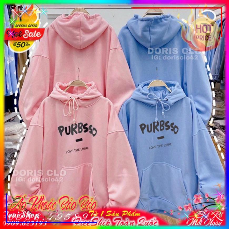 ÁO HOODIE - ÁO KHOÁC NỈ NGOẠI Form Dơi Tay Phồng (HD2560 - Purbsso) (Bảo Bảo Store)