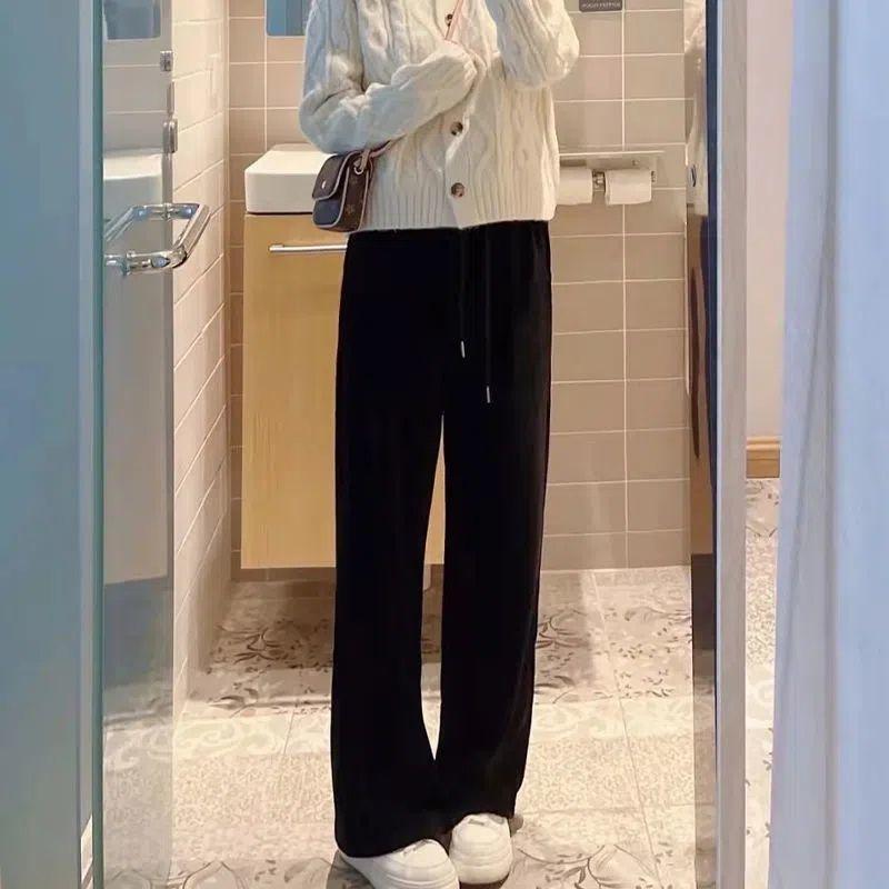 Ốp Áo Khoác Sweater Ngắn Phong Cách Mary Influencer Cabinet Xiaoxiang Thời Trang Thu Đông Mới - Quần