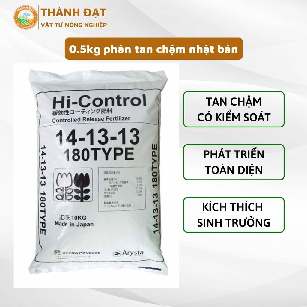 500gr Phân tan chậm Nhật Bản Hi Control 14 13 13, phân bón tan chậm cho hoa lan hoa hồng cây kiểng