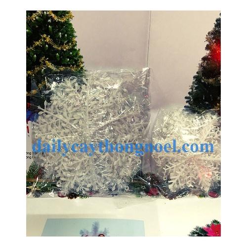 Bông tuyết trang trí cây thông noel - Phụ kiện trang trí noel - Đủ size lựa chọn - Bọc 10 cái