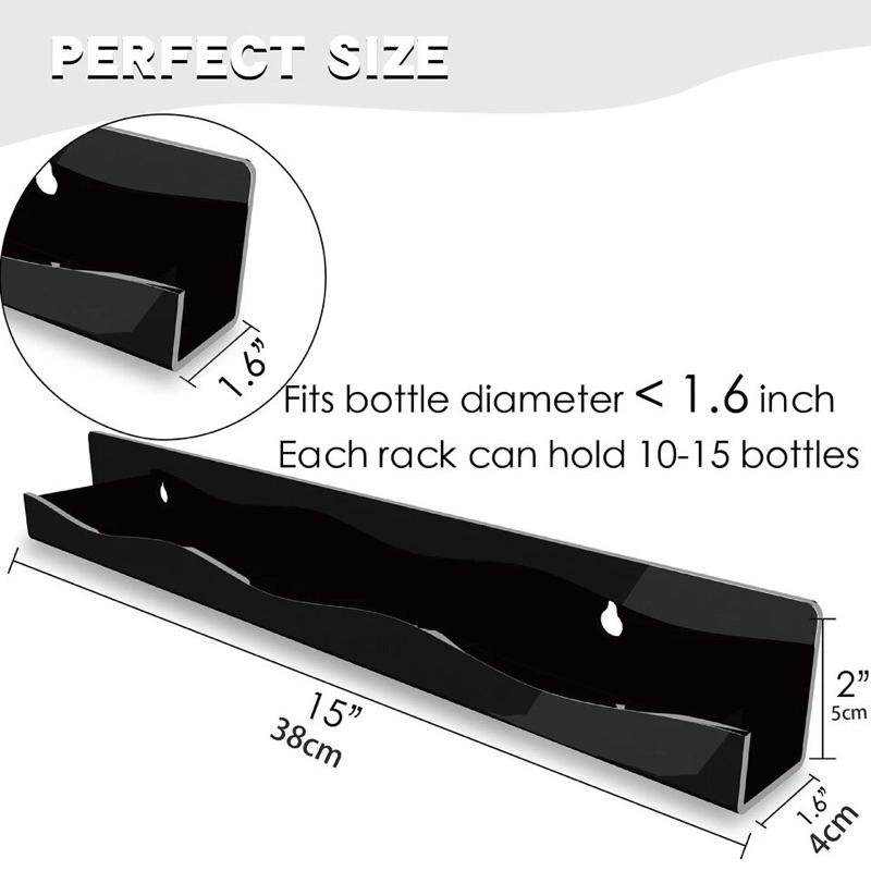 Kệ trưng bày Nail, nước sơn, son, treo tường, dày 3mm, kèm miếng dán ốc vít, nhiều màu sắc - 2 Tầng