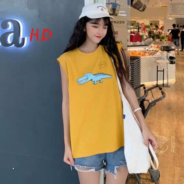 Áo ba lỗ cá sấu, Áo Thun Cotton Áo Ba Lỗ Mới Lạ Cho Nữ Polyester Áo Thun Không Tay Mùa Hè Thường Ngày Dáng Rộng Cotton Thời Trang, ÁO BA LỖ THUN COTTON IN HÌNH TẬP GYM TẬP THỂ THAO HOẶC NGÀY HÈ, Áo tanktop nam nữ