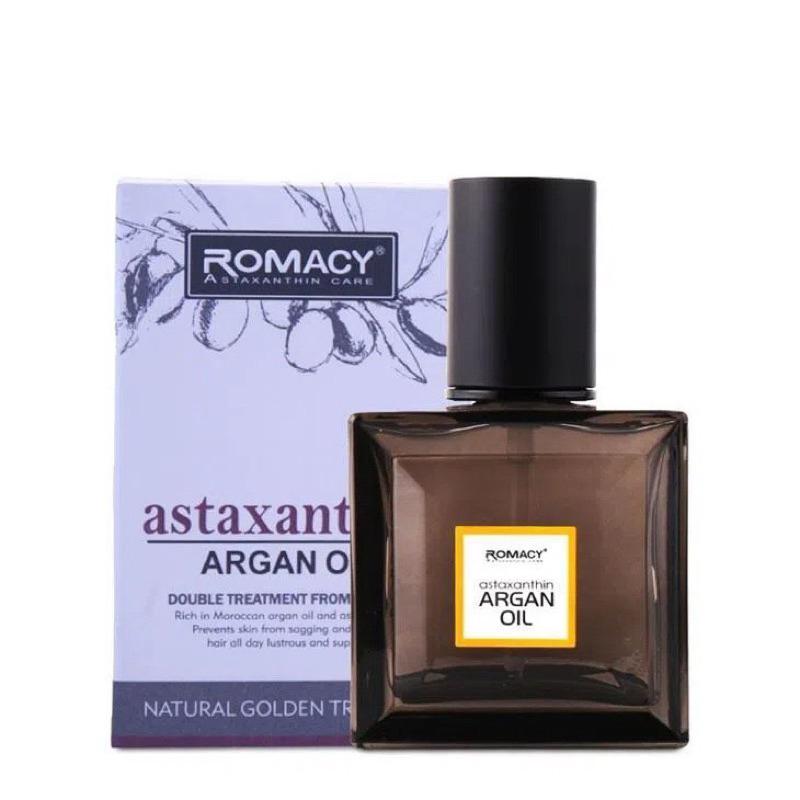 [+Tặng mũ trùm] TINH DẦU DƯỠNG TÓC ROMACY ASTAXANTHIN ARGAN OIL 55ML + Gội xả gói Karseell 15ml