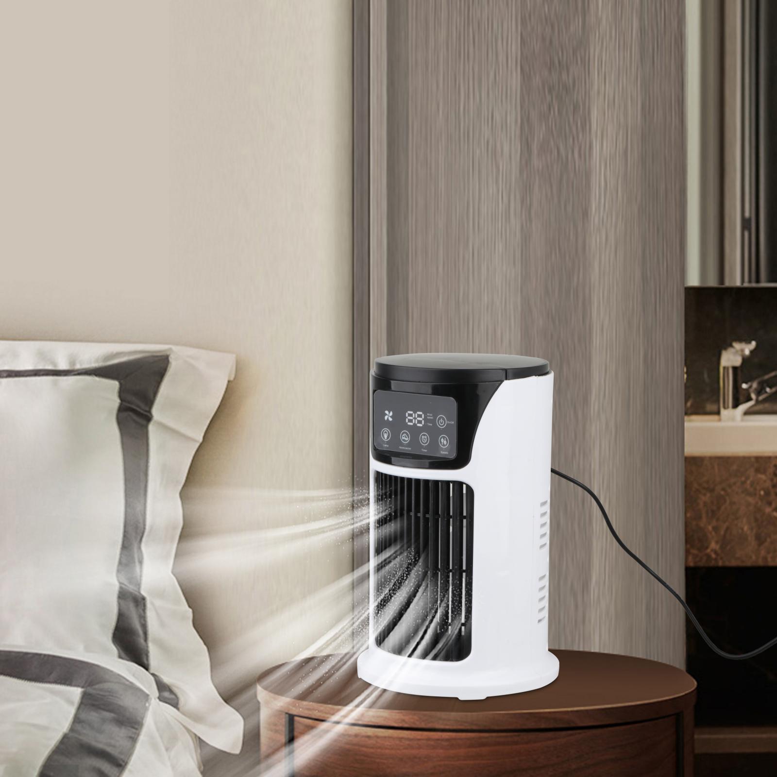 Air Fan, Air Conditioners, Personal Night Light Quiet USB Water Cooling Fan Air for Car Bedroom Camping Room Desk