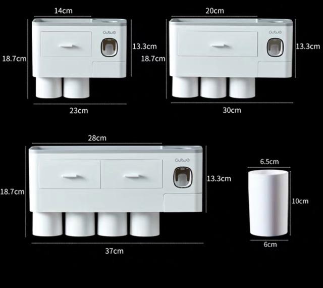 Kệ treo đồ nhà tắm- Bộ nhả kem đánh răng cao cấp Oenon cho mọi gia đình