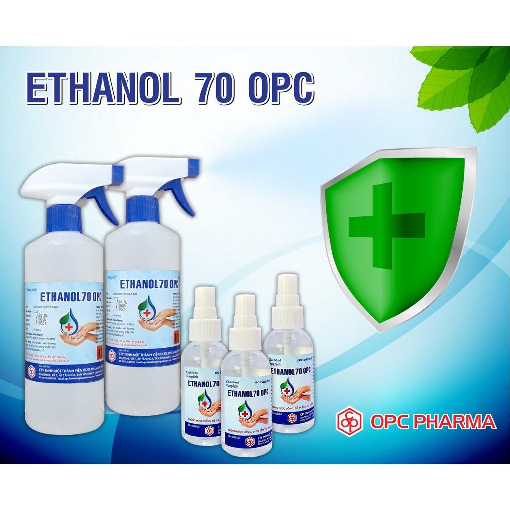 CỒN XỊT SÁT KHUẨN TAY, DIỆT VI KHUẨN ETHANOL 70 ĐỘ 60ML - HÀNG CHÍNH HÃNG OPC, DATE MỚI