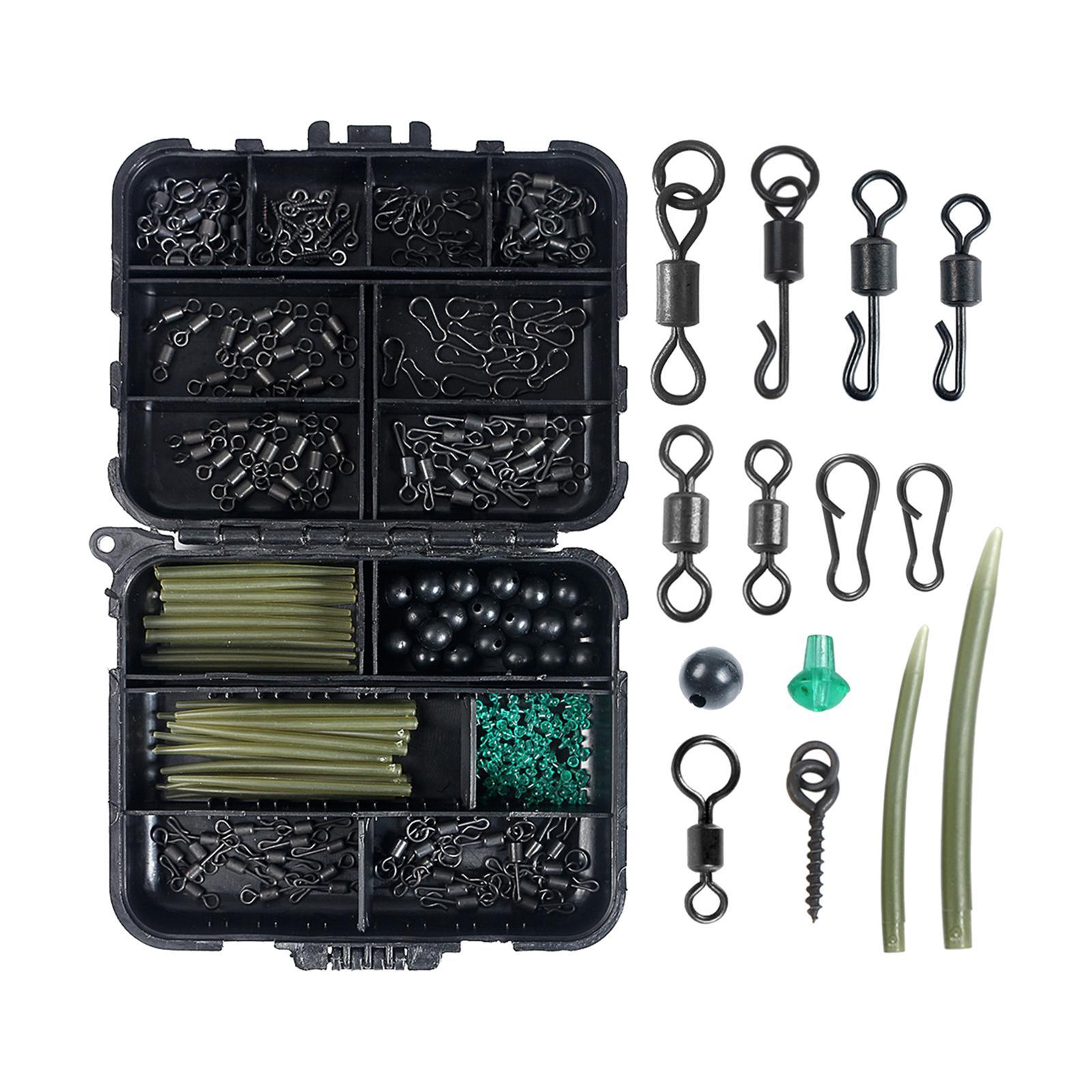300x Carp Fishing Tackles Rolling Swivels Snaps Stop Beads Coast Fishing
