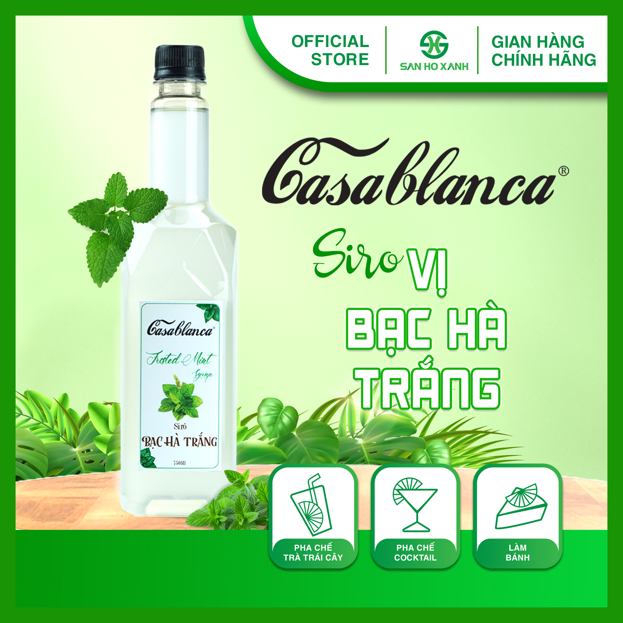 [MỚI RA MẮT] Casablanca Syrup  750ml - 15 Vị Trái Cây Tự Nhiên