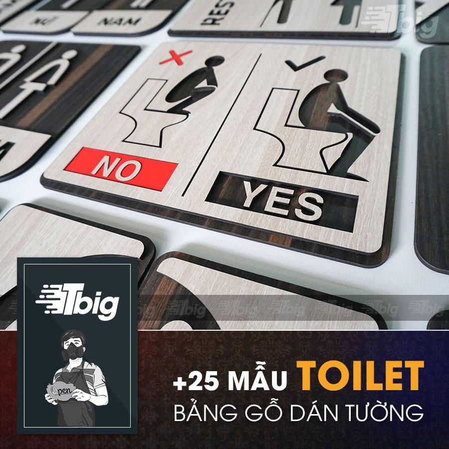 20 mẫu bảng toilet gỗ dán cửa Nhà vệ sinh - restroom - wc - women men - nam nữ