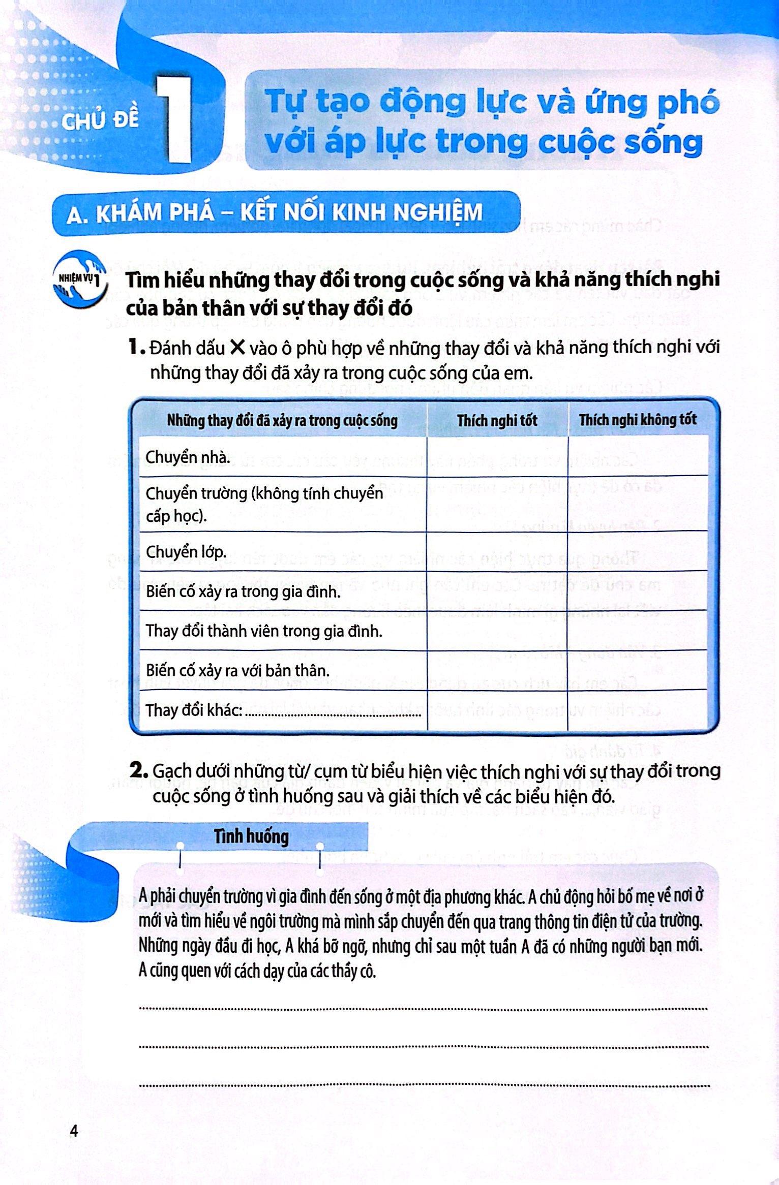 Bài Tập Hoạt Động Trải Nghiệm, Hướng Nghiệp 9 - Bản 1 (Chân Trời) (Chuẩn)