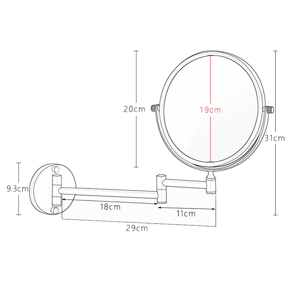 Gương Treo Tường Hai Mặt 3X