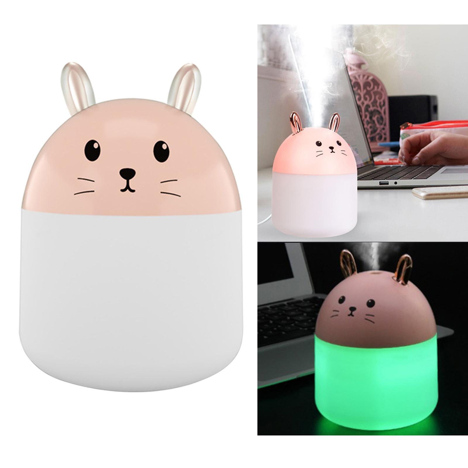 Cute Rabbit Wireless Humidifier Micro USB W/ 250ml Water Tank for Tabletop