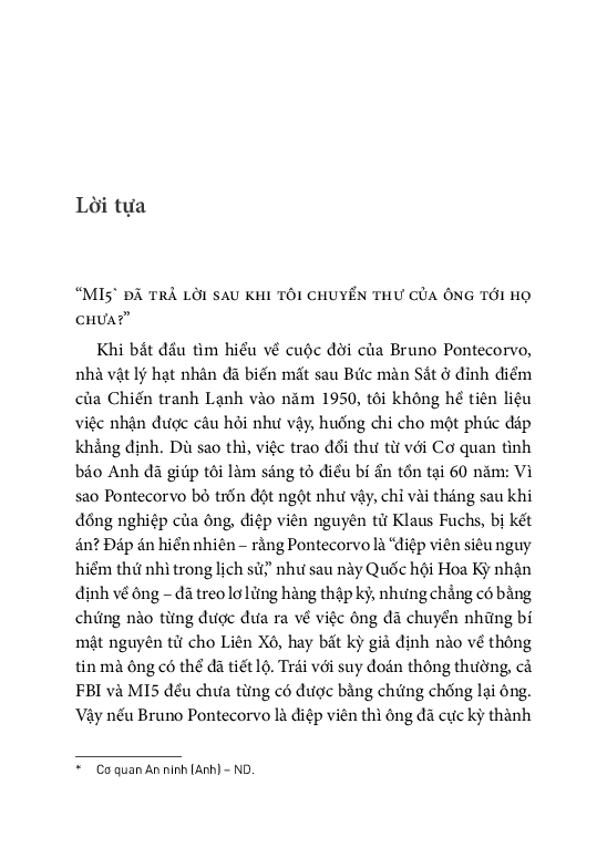 Khoa Học Khám Phá - Nhà Vật Lý Hay Siêu Điệp Viên (Bruno Pontecorvo Và Hai Nửa Cuộc Đời) - Frank Close, Phạm Nam Phong dịch