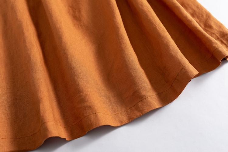 Đầm suông linen tay ngắn cổ tròn, form rộng che khuyết điểm Haint Boutique Da76