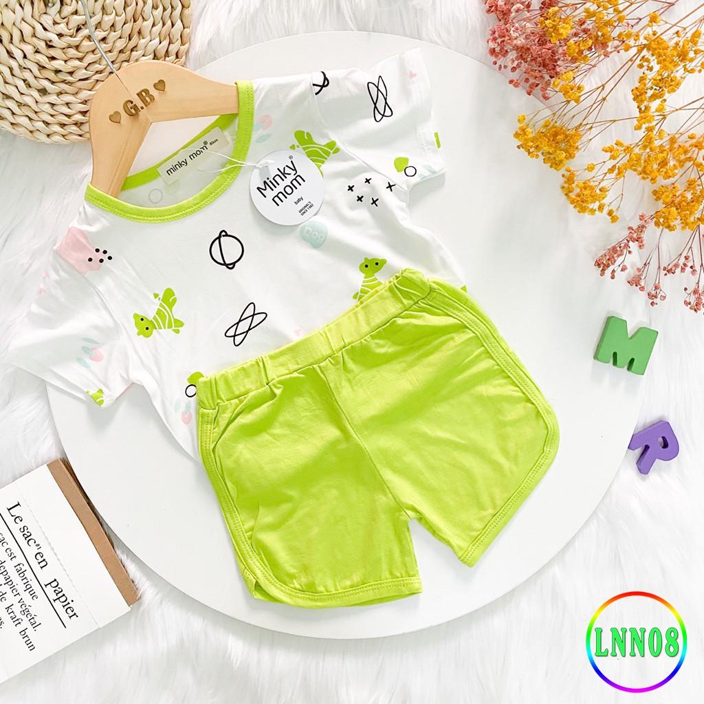 Bộ Cộc Tay Cho Bé LNN08 Đồ Bộ Thun Lạnh Cao Cấp Mềm Mịn Thoáng Mát Hàng Chuẩn Loại 1 MINKY MOM Dễ Chịu, Thoải Mái Cho Bé