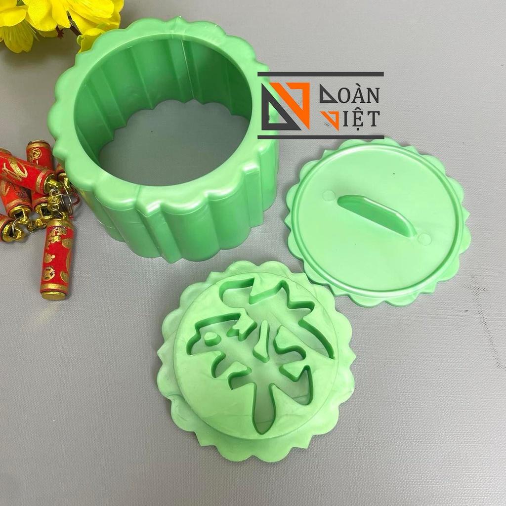 Khuôn TRÒN nhấn Xôi Hình Hoa Hồng, Sen , Phước, Lộc, Thọ, Hỷ 9cm -3D SIÊU SẮC NÉT - Bí quyết làm bánh SIÊU ĐẸP, NHANH và