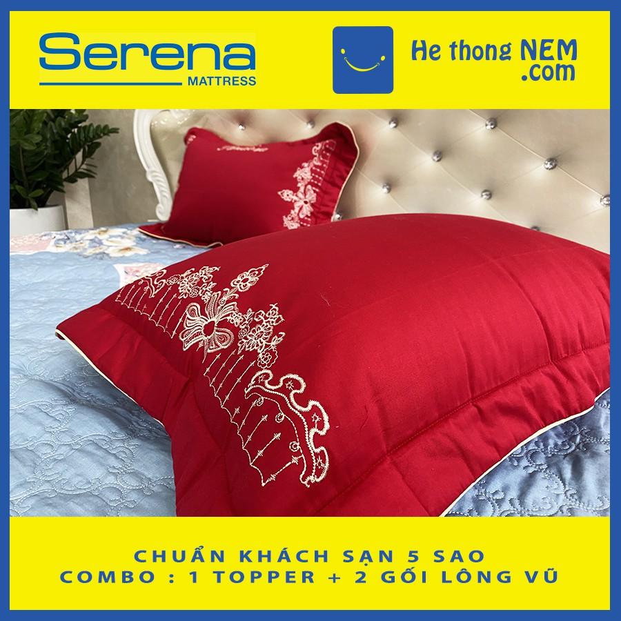 Vỏ Gối Nằm SERENA Áo Gối Cotton Cao Cấp Bộ Vỏ Áo Gối Chần Bông Chuẩn Khách Sạn 5 Sao - Hệ Thống Nệm