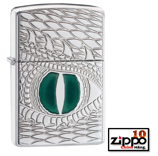 Bật lửa Zippo 28807 Dragon Eye (mắt rồng màu xanh) - Chính hãng 100%