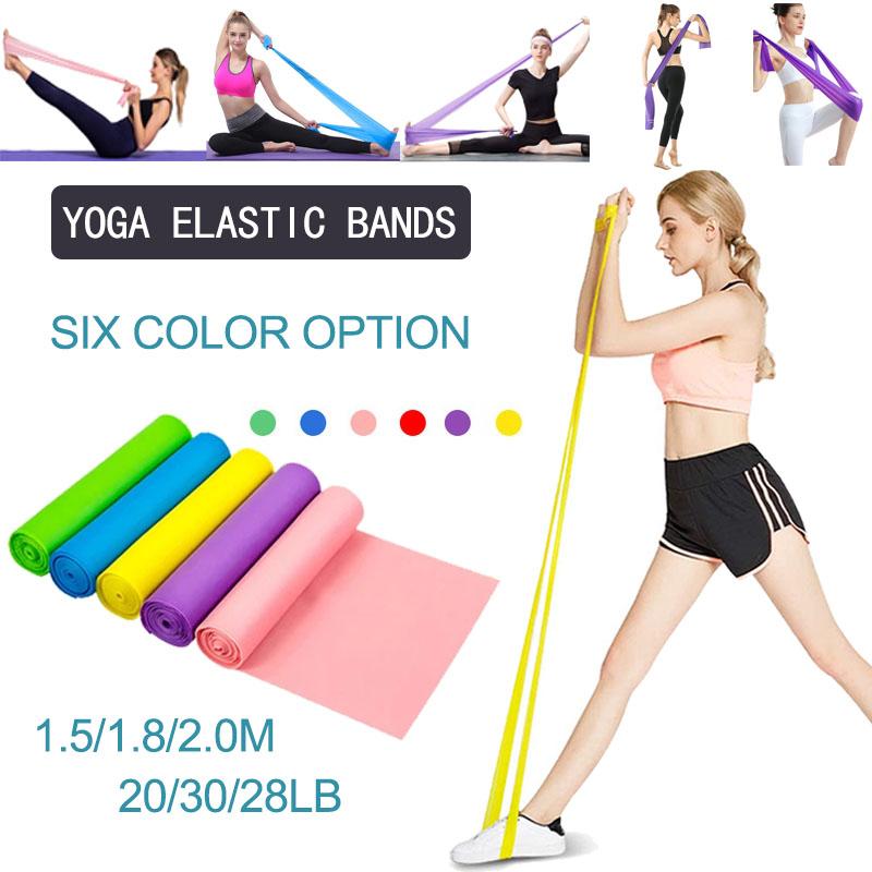 Yoga Pilates kéo dài băng hiệu động tập thể dục tập thể dục dây thừng tập thể dục đàn hồi tập thể dục cao su 200cm phim kéo dài Color: Green Size: 2.0M 30lb
