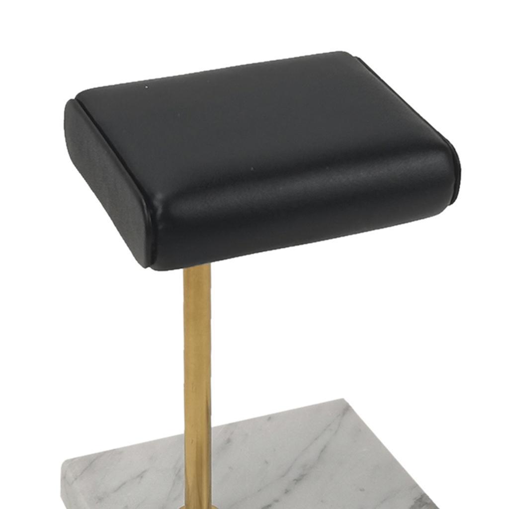2 Pieces Green & White Marble & PU Watch Holder Stand for Display