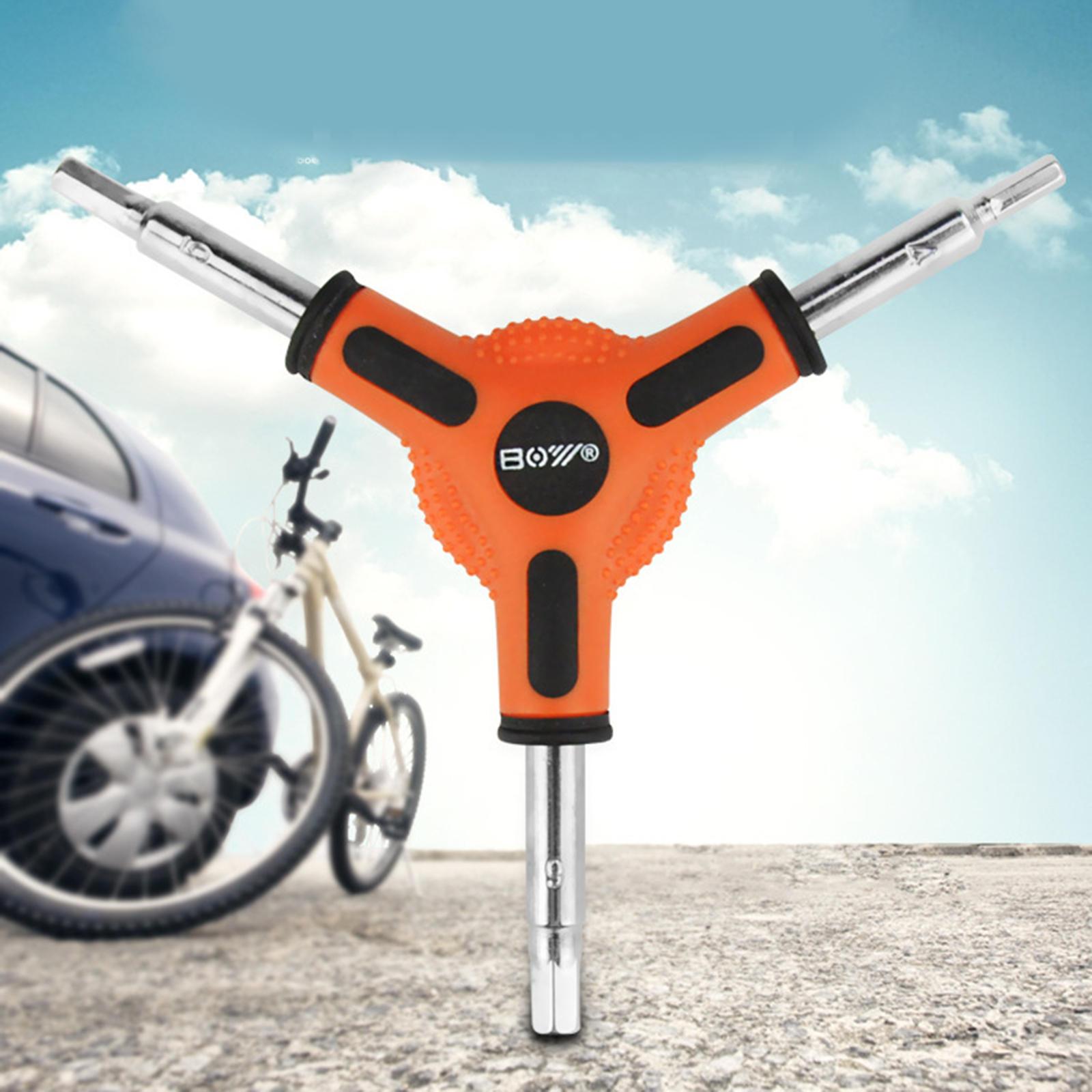 3-Way Bike Hex Wrench Set, Y Allen Wrench All-in-One Biking Maintenance Tool Cycling Torque Spanner Internal Hex Key Repair Tool, 4, 5, 6mm