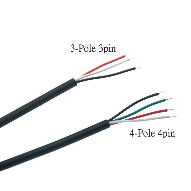 25CM 2.5mm 3.5mm Mono Connector Cable Male Female Plug 3pin 4 Pole 2.5mm & 3.5mm Extension Wire DIY Audio Repair Cable Charger