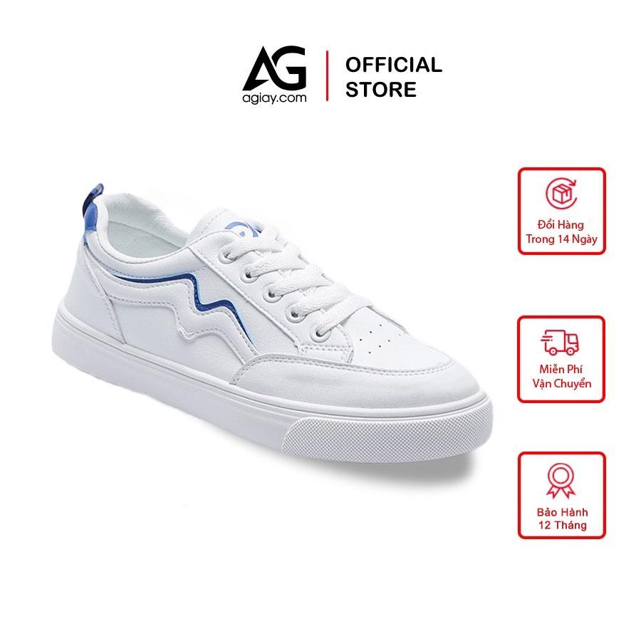 Giày thể thao nữ sneaker màu trắng cá tính năng động, dễ phối đồ AG0155