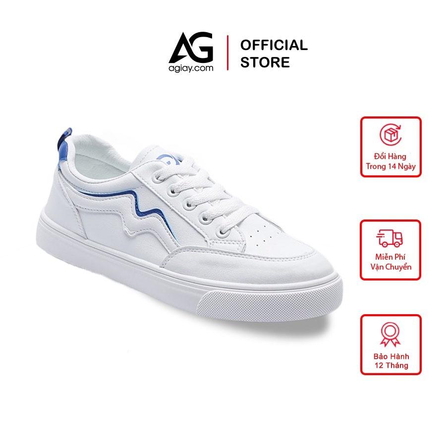 Giày thể thao nữ sneaker màu trắng cá tính năng động, dễ phối đồ AG0155