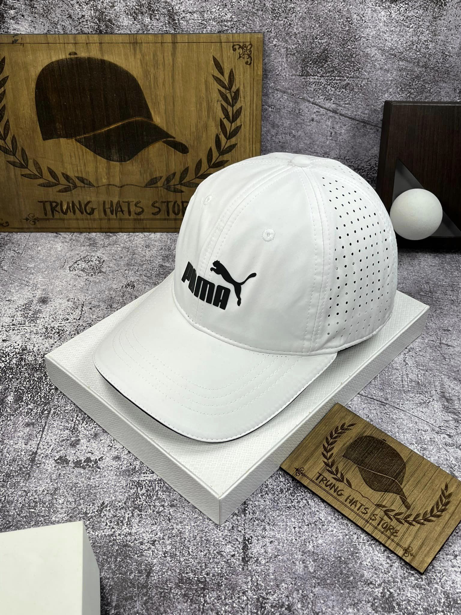 Nón kết, mũ lưỡi trai Pu.ma báo đen phối vải dù lỗ form chuẩn thời trang cao cấp