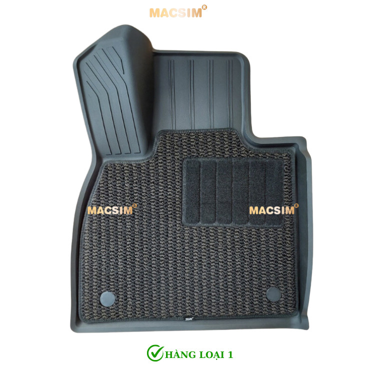 Thảm lót sàn xe ô tô 2 lớp Hyundai Palisade 2022-2024+ Nhãn hiệu Macsim 3W chất liệu nhựa TPE đúc khuôn cao cấp - màu đen (2 hàng ghế)