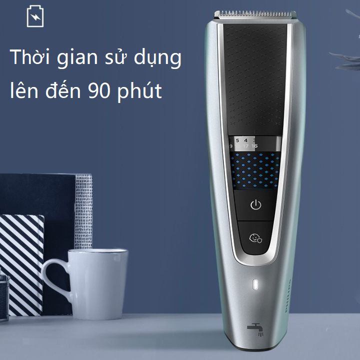 Tông đơ cắt tóc cao cấp Philips HC5690/15, trang bị 3 cỡ lược, con xoay điều chỉnh 27 cấp độ cắt tiện lợi (Tặng kèm túi đựng)- Hàng chính hãng